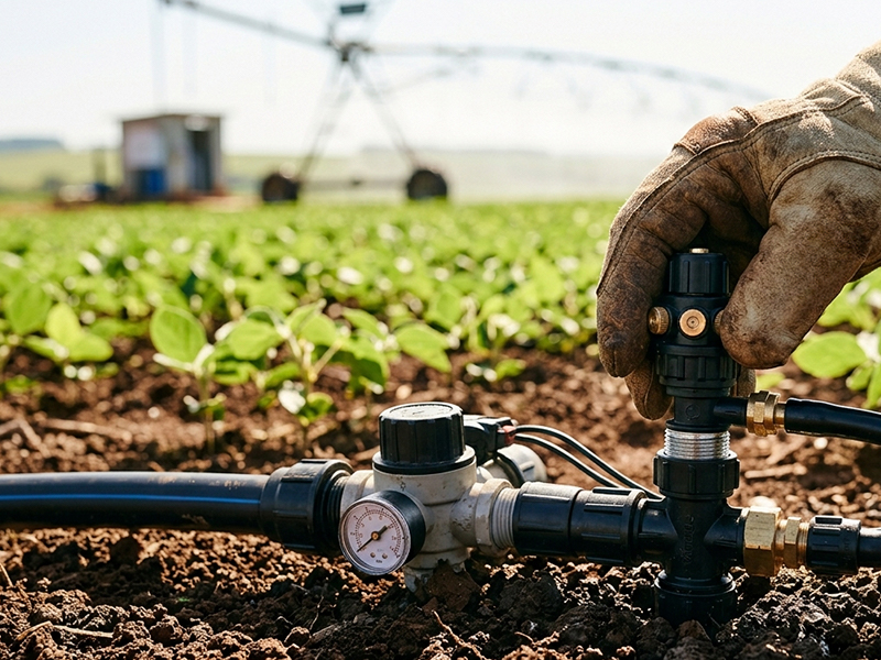 Sistema de irrigação instalado